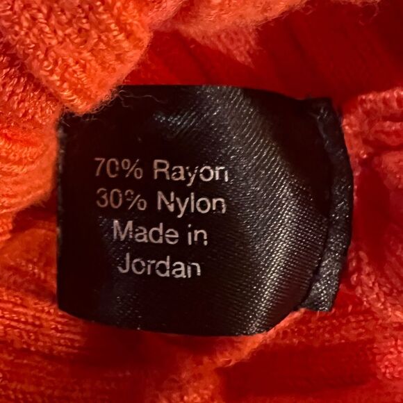 Lane Bryant Orange A Line Keyhole Ribbed Pullover Sweater Scoop Neck Plus 14/16 - Picture 6 of 6